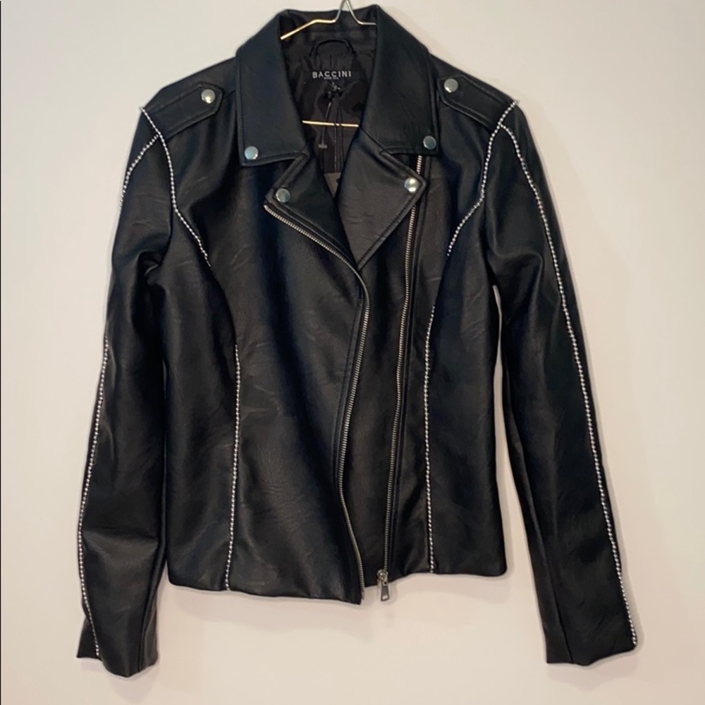 BACCINI FAUX LEATHER JACKET size S NWT - Picture 9 of 15